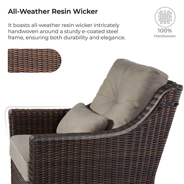 Murphy Outdoor Wicker Patio Furniture Swivel Glider Chair