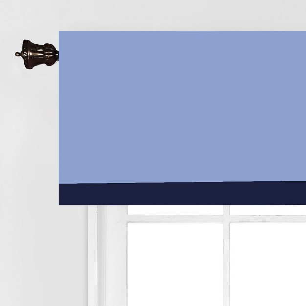 Bacati Solid Blue navy Window Valance