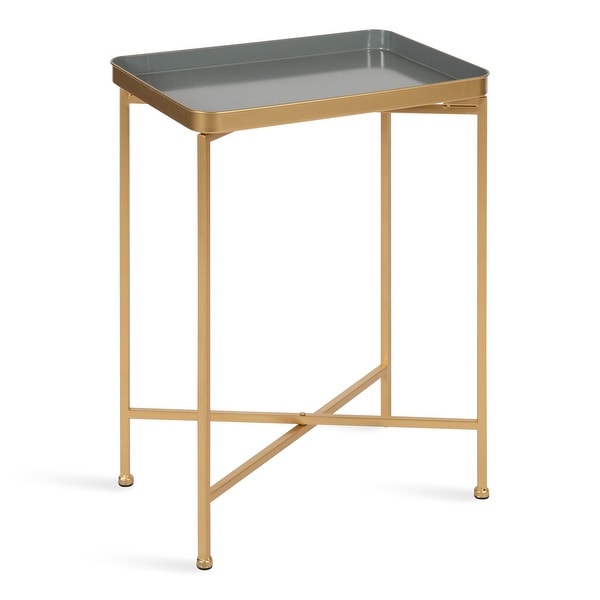 Kate and Laurel Celia Metal Tray Accent Table