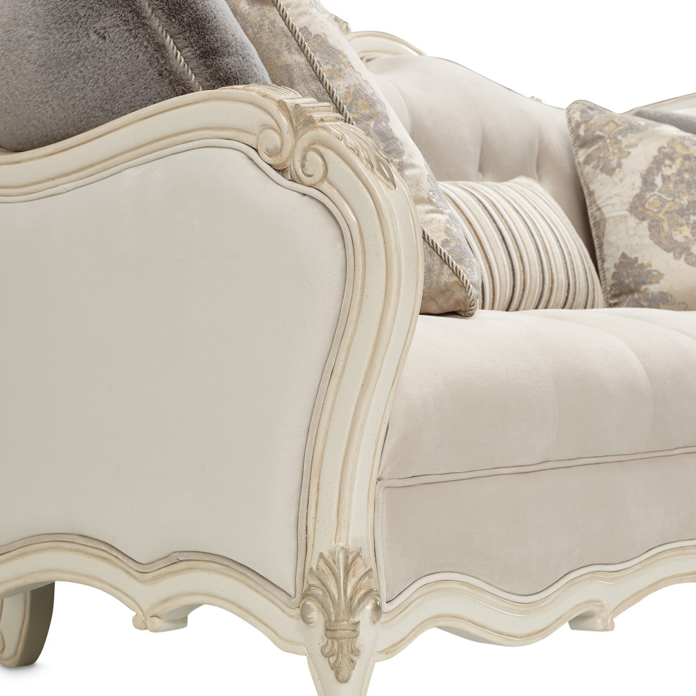 Lavelle Classic Pearl Sofa  Ivory   Victorian   Sofas   by HedgeApple  Houzz