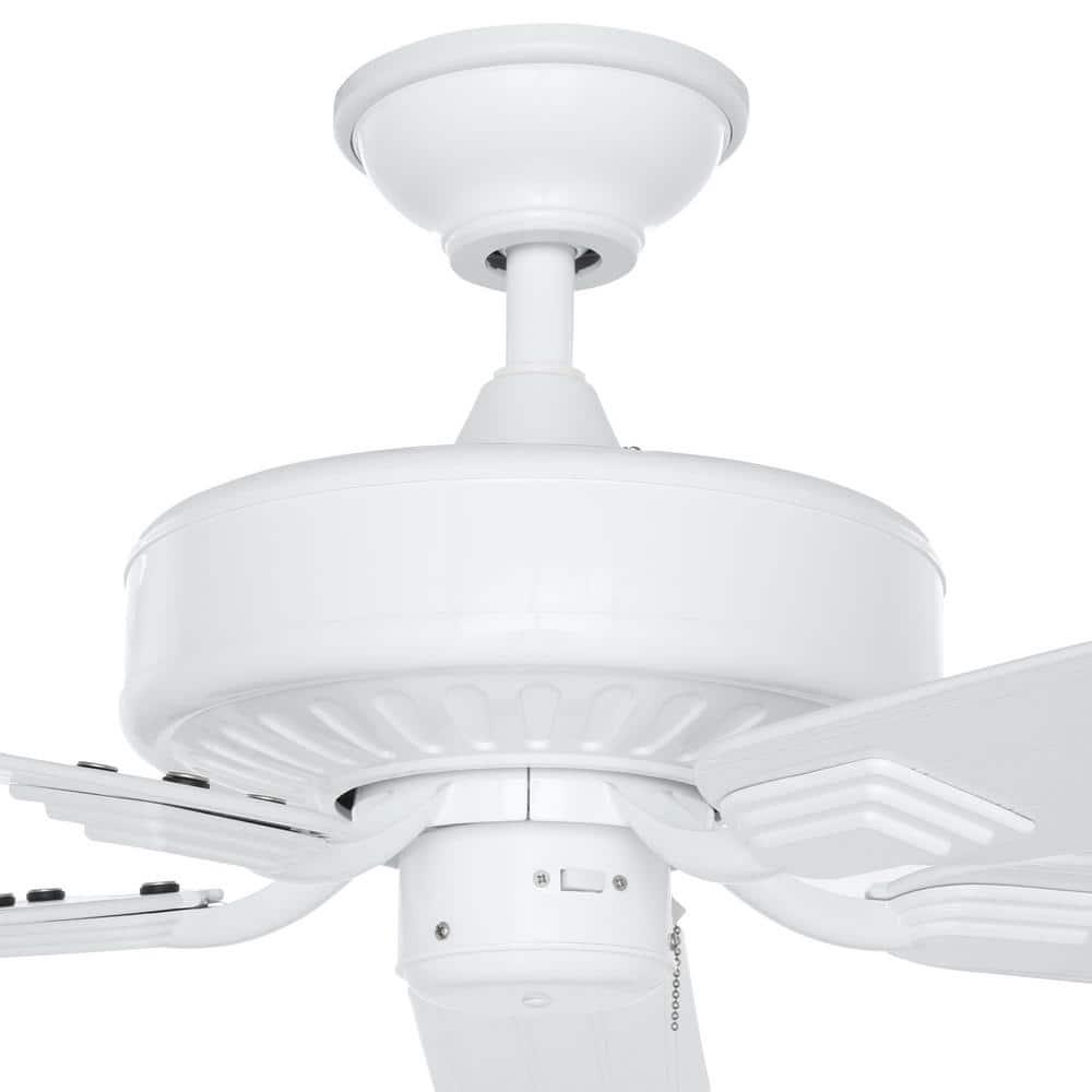 Hampton Bay Barrow Island 52 in IndoorOutdoor White Ceiling fan