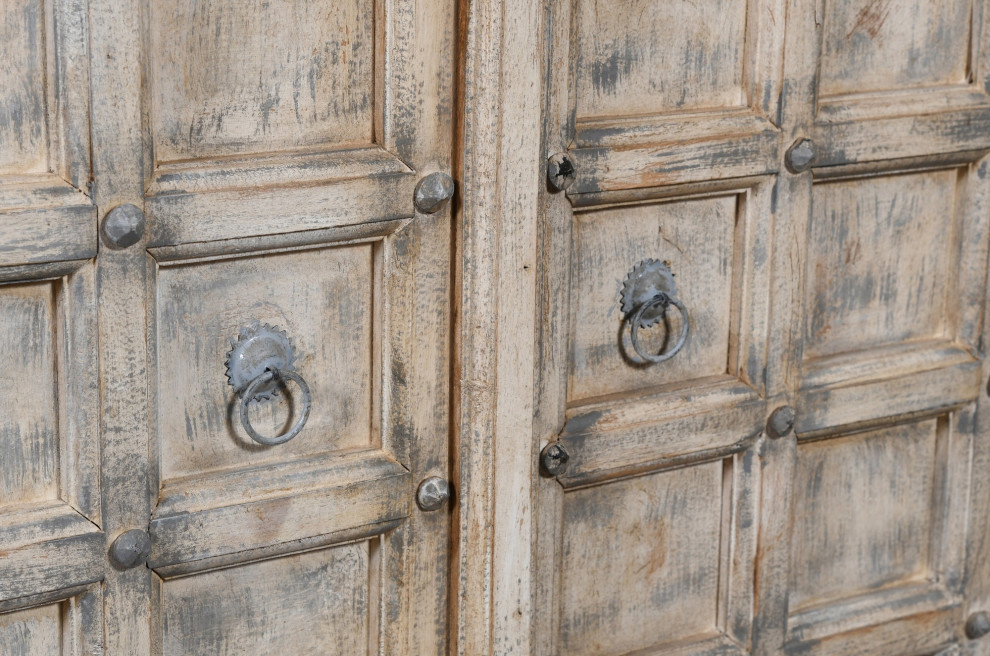 Dale Distressed Antique 2 Door Accent Cabinet   French Country   Accent Chests And Cabinets   by Timbergirl  Houzz