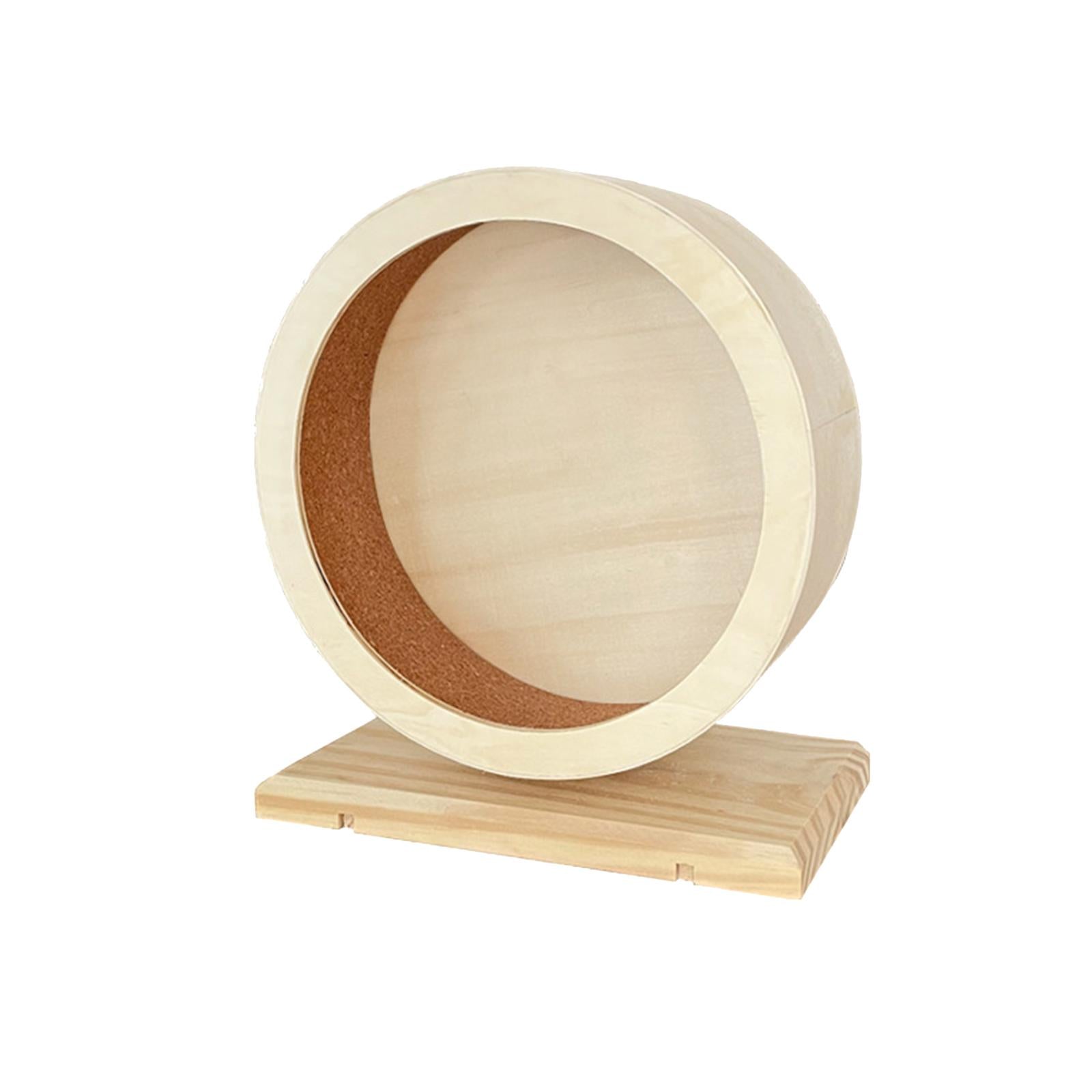 Wooden Hamster Running Wheels Small Pets Sports Toys， Hedgehog Hamster Silent Hamster Exercise Wheel Small Animals Supplies Accessories Large