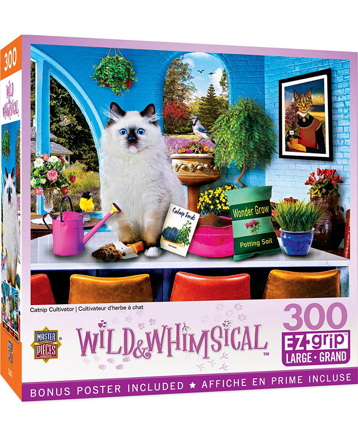 MasterPieces Puzzles Wild and Whimsical - Catnip Cultivator 300 Piece Adult Jigsaw Puzzle