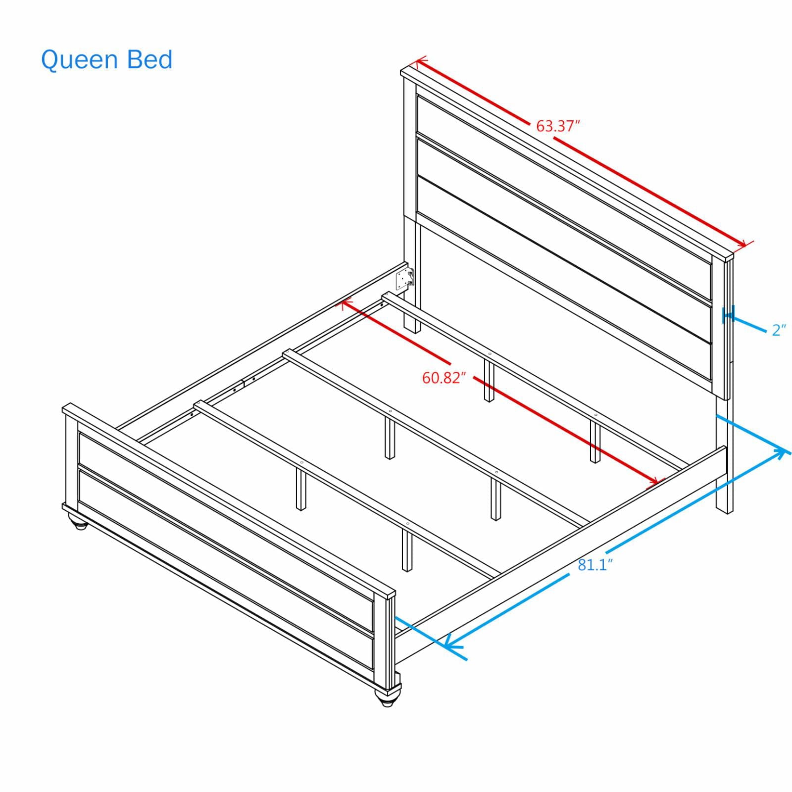 Roundhill Furniture Imerland Contemporary White Wash Finish Panel King Bed