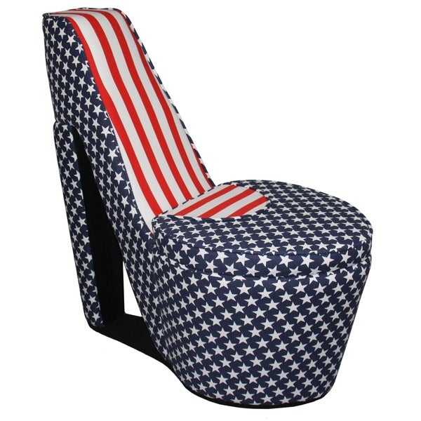 American Flag High Heels Storage Chair