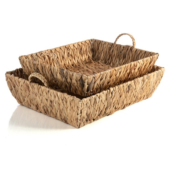 Shiraleah Set Of 2 Woven Trays