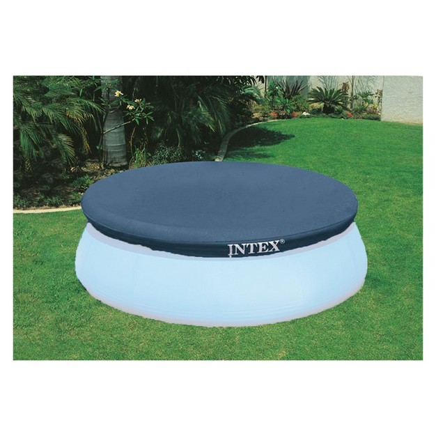 Intex 7 3 Ft Above Ground Swimming Pool Vinyl Round Cover Tarp No Pool Included