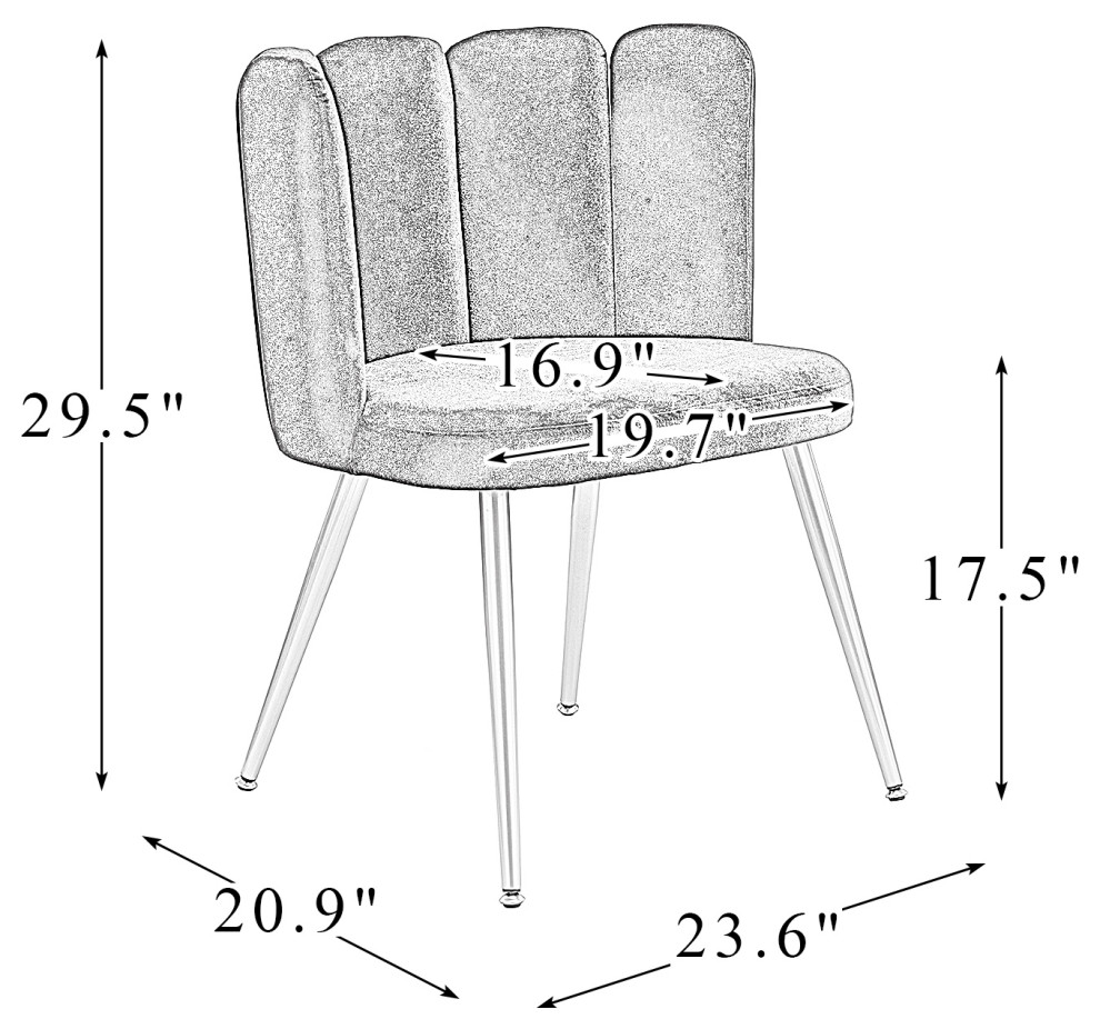 Side Chair   Midcentury   Armchairs And Accent Chairs   by Karat Home  Houzz