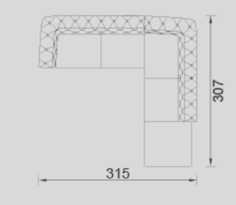 Porto Sectional Sofa Por001