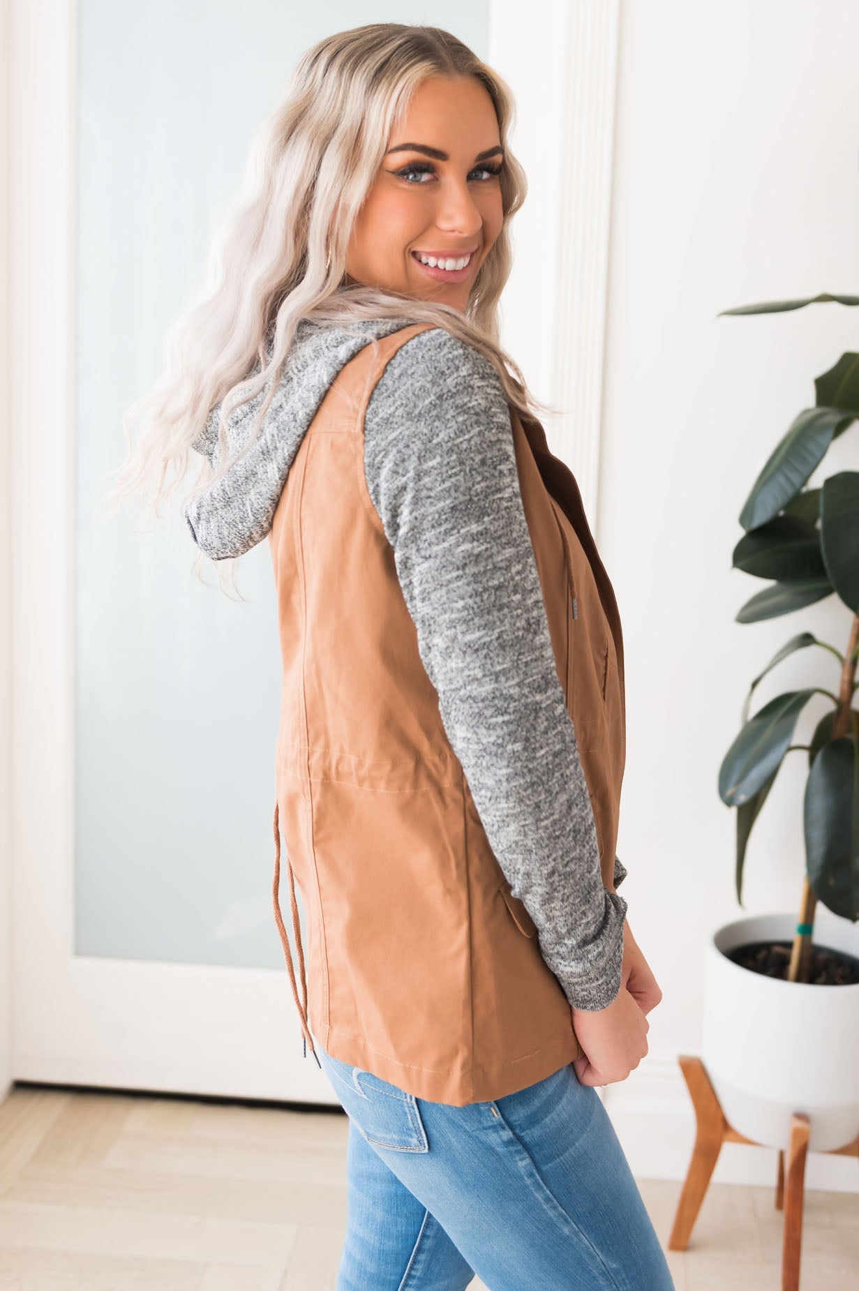 Bring on Fall Modest Light Weight Zip-Up Hoodie