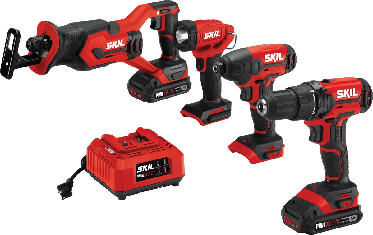 SKIL 12V PWRCore Li-Ion 4-Tool Cordless Tool Combo Kit