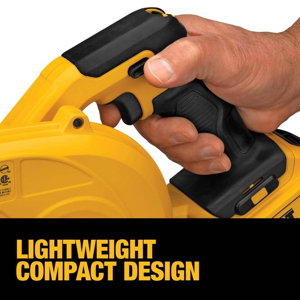 DEWALT 20V MAX Cordless Compact Jobsite Blower 135 MPH 100 CFM (Tool Only) DCE100B