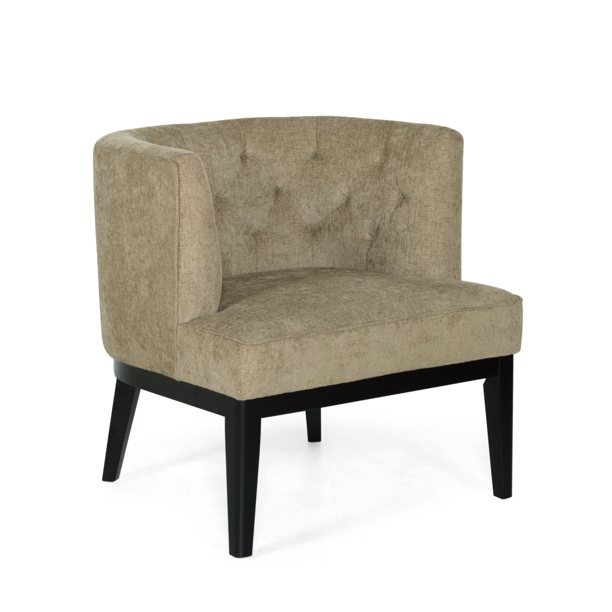 Evans Contemporary Fabric Tufted Accent Chair