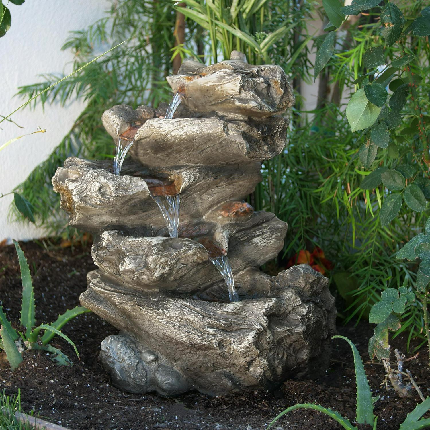 Alpine Corporation Rainforest 5-Tier Fountain with LED Light