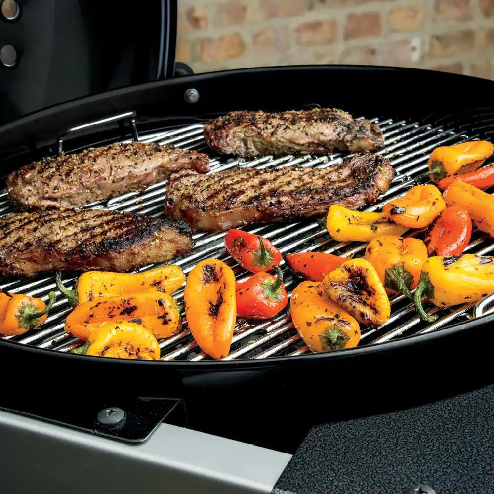 22 in. Performer Charcoal Grill in Black with Built-In Thermometer and Storage Rack