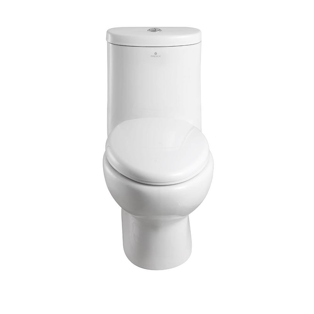 Fresca Delphinus 1-piece 0.8  16 GPF Dual Flush Elongated Toilet in White FTL2309