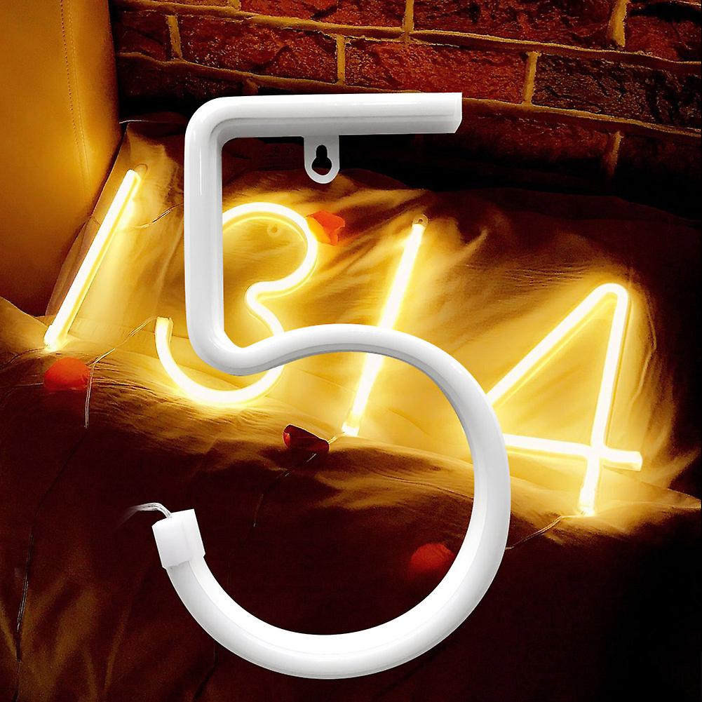 LED Light Luminous Numbers Romantic Neon Lamp Love Party Proposal Use (5)