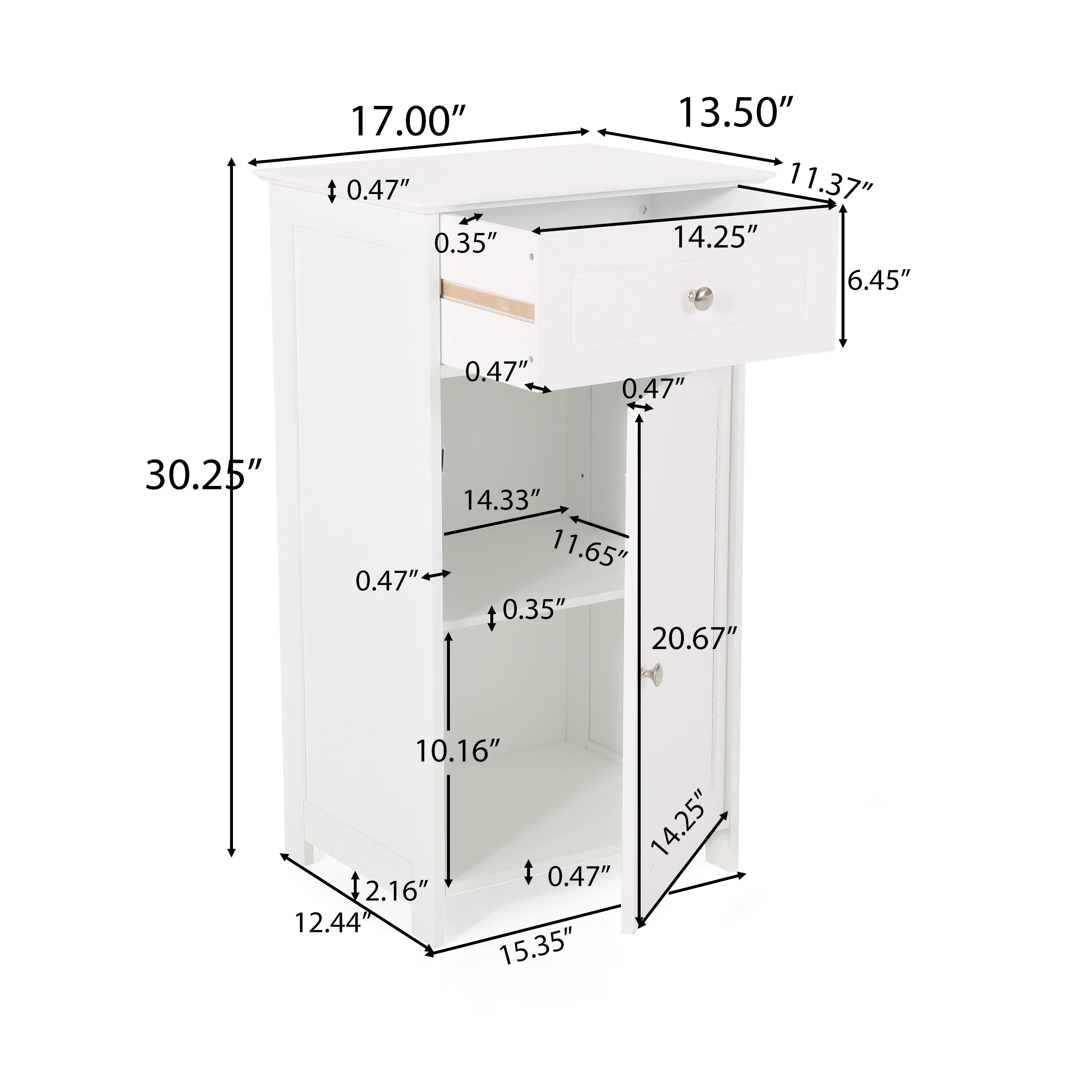 Melodi Contemporary Bathroom Storage Cabinet