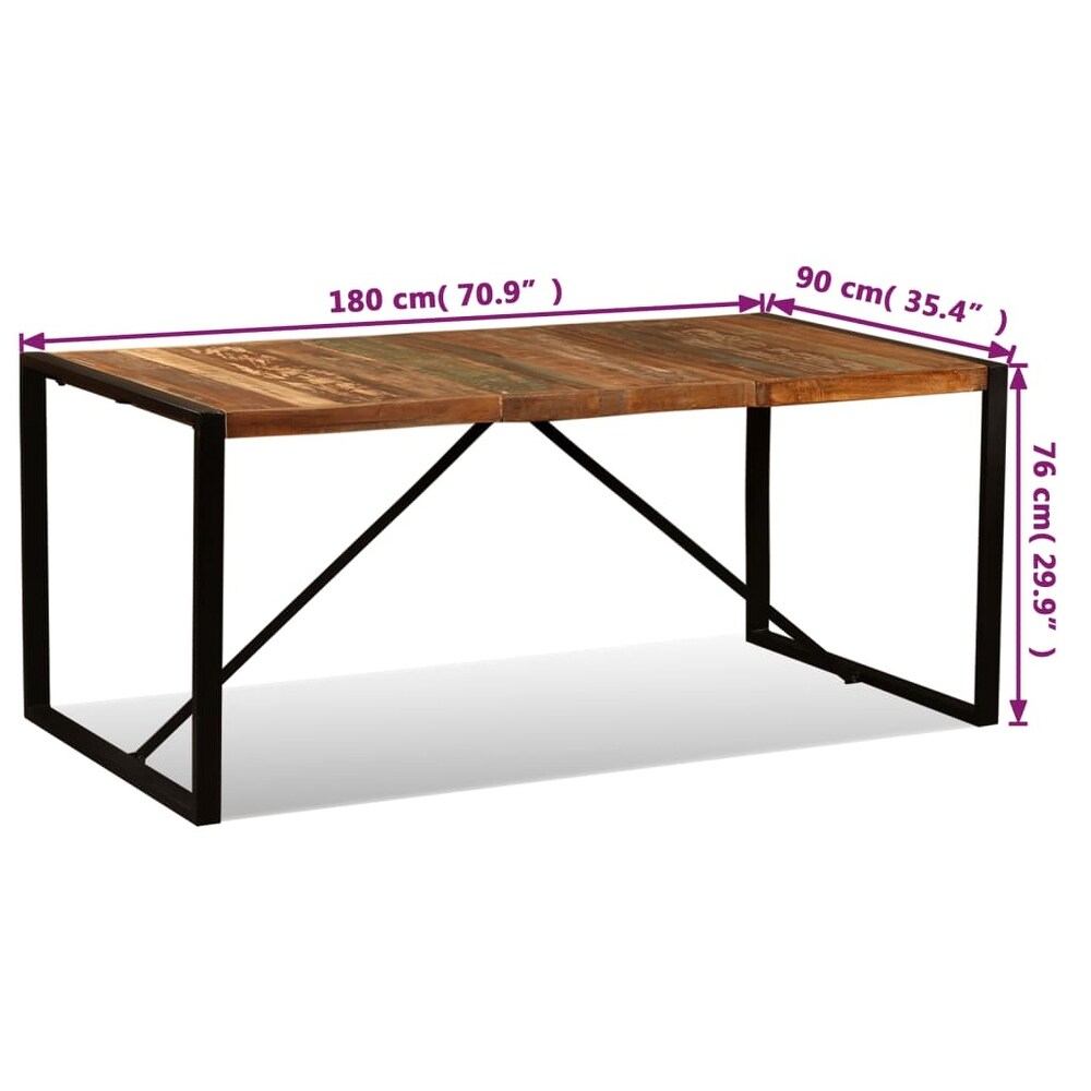 vidaXL Dining Table Solid Reclaimed Wood 70.9\