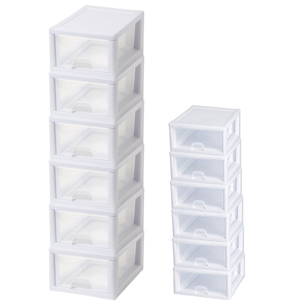 Sterilite 16 Qt Clear Stacking Storage Drawer Container 6 Pack 6 Qt 6 Pack