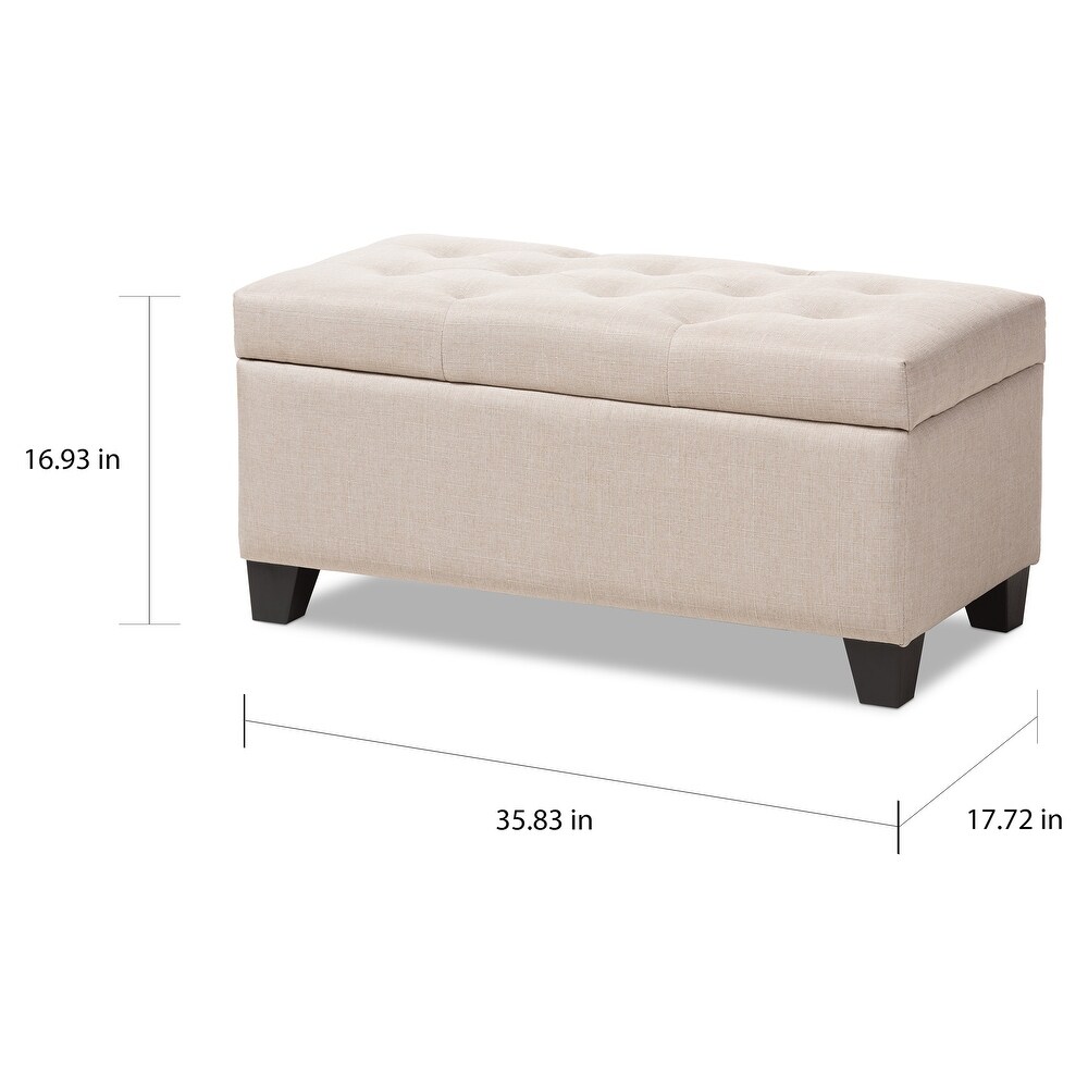 Contemporary Fabric Storage Ottoman by Baxton Studio