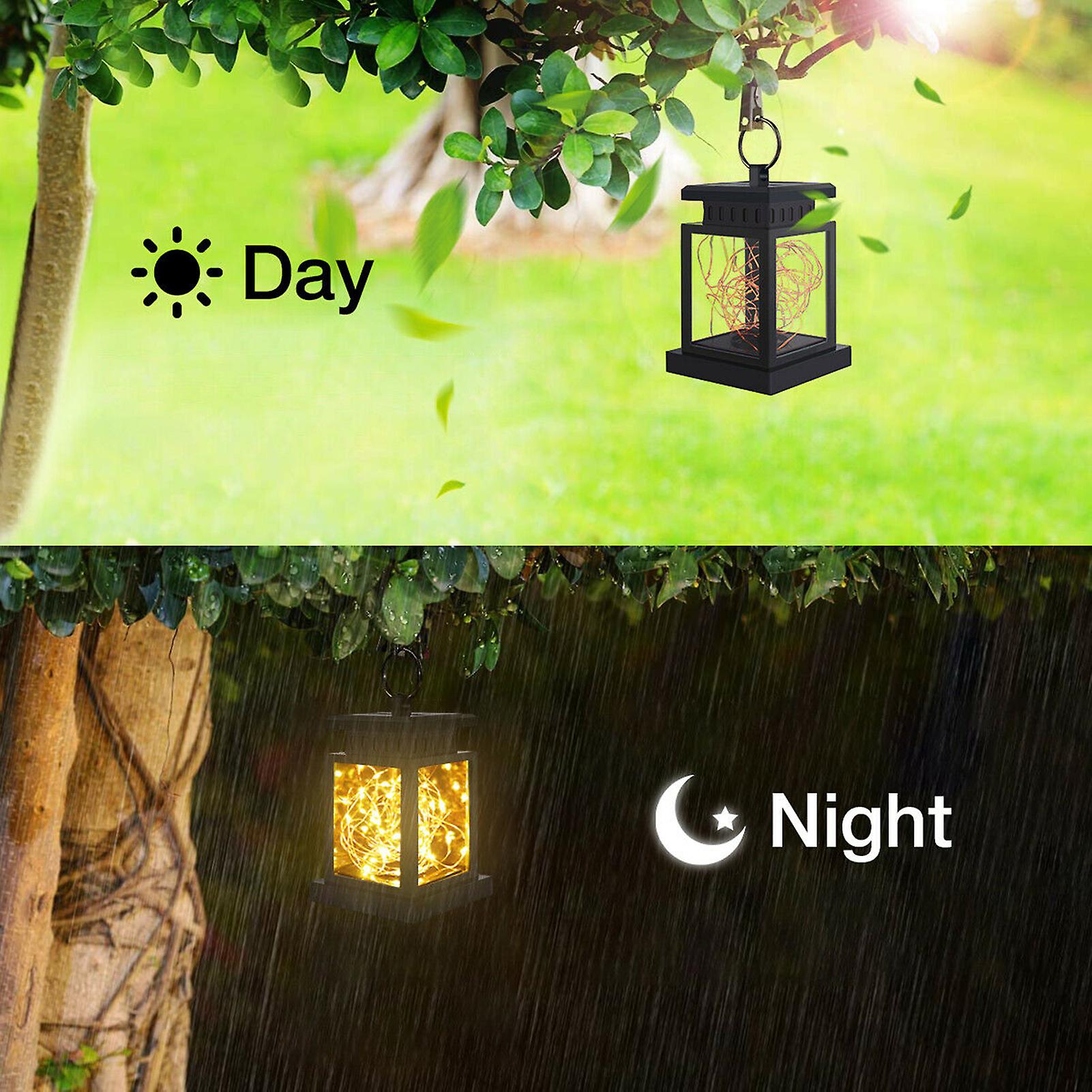 Solar Retro Classic Decorative Lamp Outdoor Waterproof Leds Hanging Light For Garden/yard/pathway Decoration No.235445