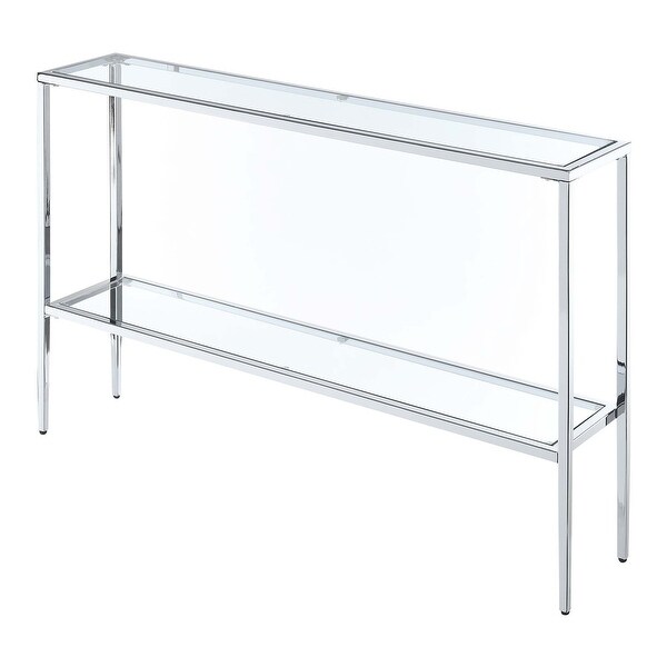 Silver Orchid Nadia Glass Console Table