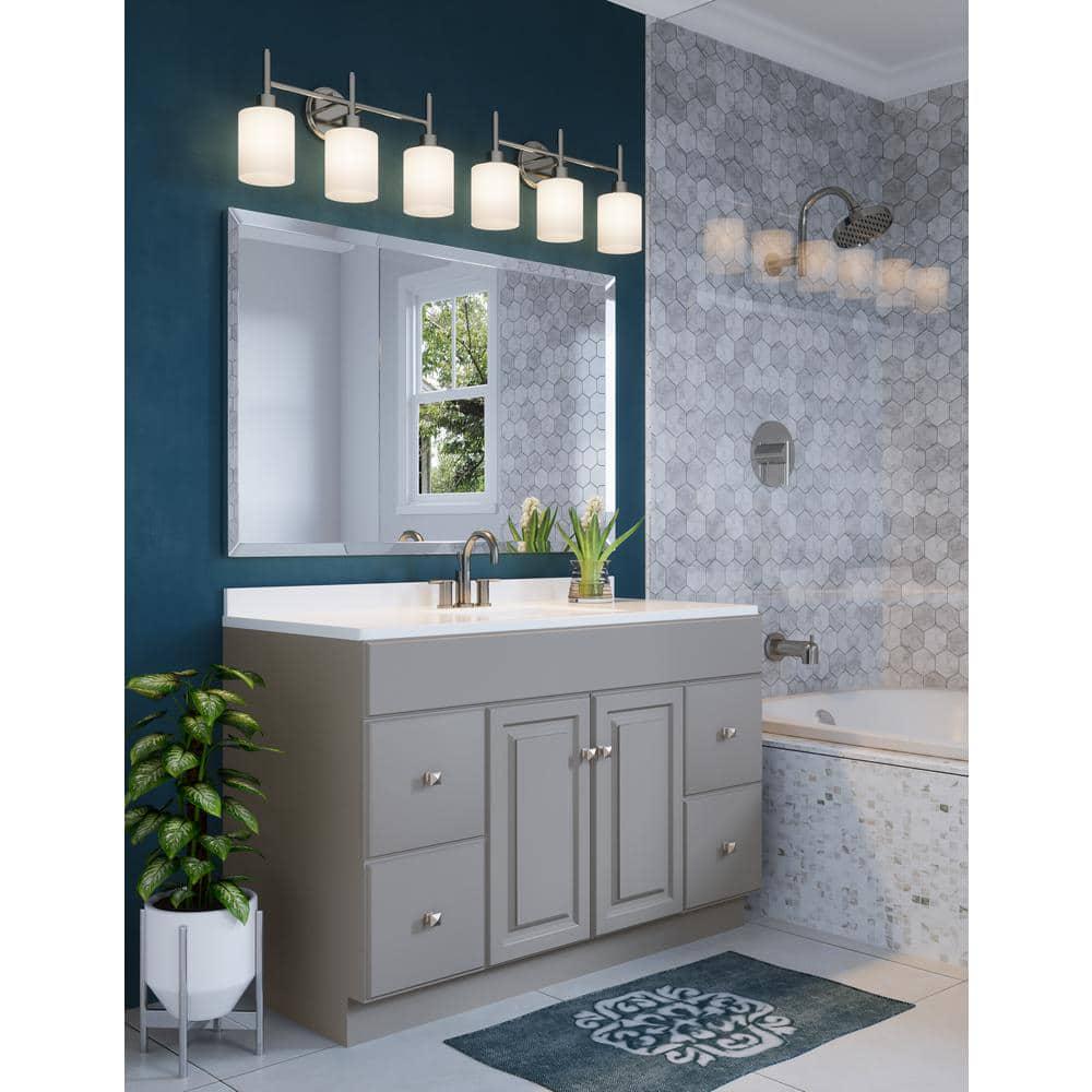 Design House Wyndham 48 in W x 21 in D Ready to Assemble Bath Vanity Cabinet Only in Gray