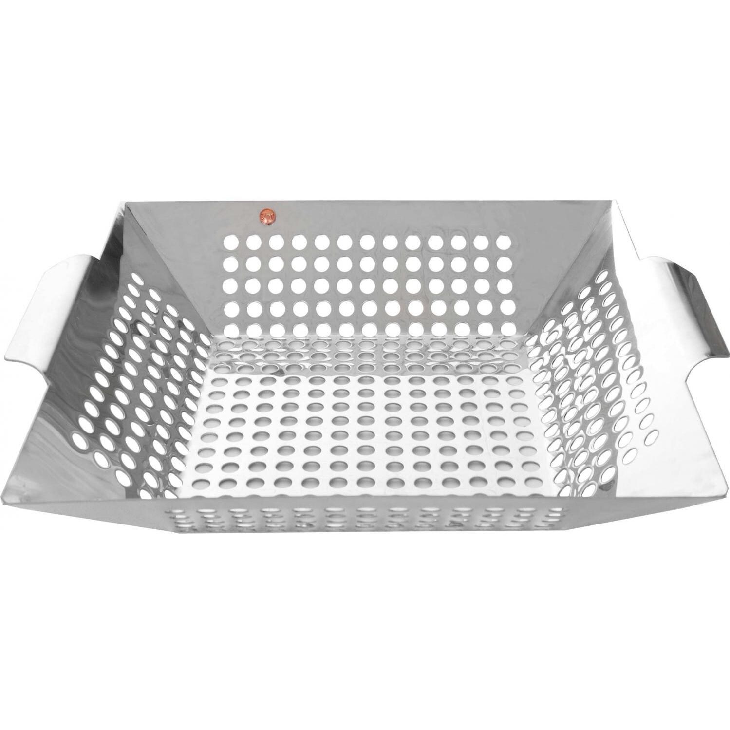 Outset 12 X 12-Inch Square Stainless Steel Grill Wok