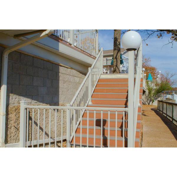 EZ Handrail 3 in. x 3 in. x 96 in. Clay Aluminum Post EZSP96DT