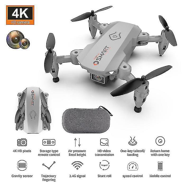 Folding Remote Control Drone 4k Hd Aerial Photography Dual Camera Quadcopter Remote Control Aircraft D