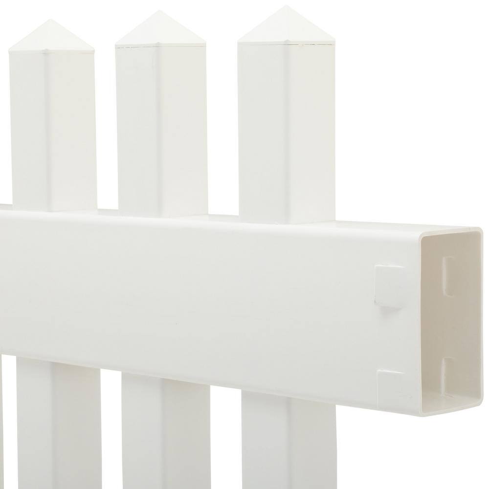 Barrette Outdoor Living Ottawa Straight 4 ft. H x 6 ft. W White Vinyl Fence Panel Kit 73014408