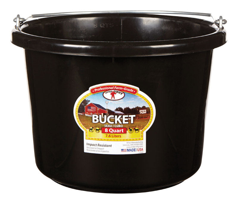 ROUND BUCKET BLK 8QT