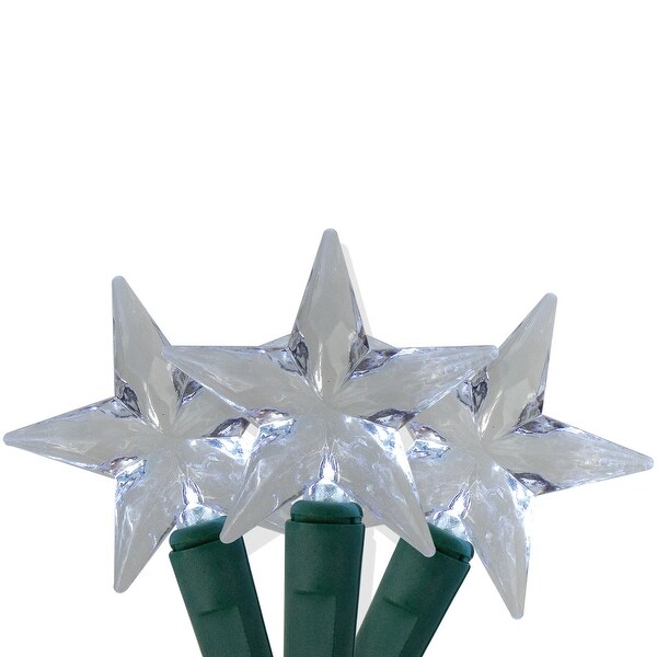 25 Silver LED M5 Star Christmas Lights