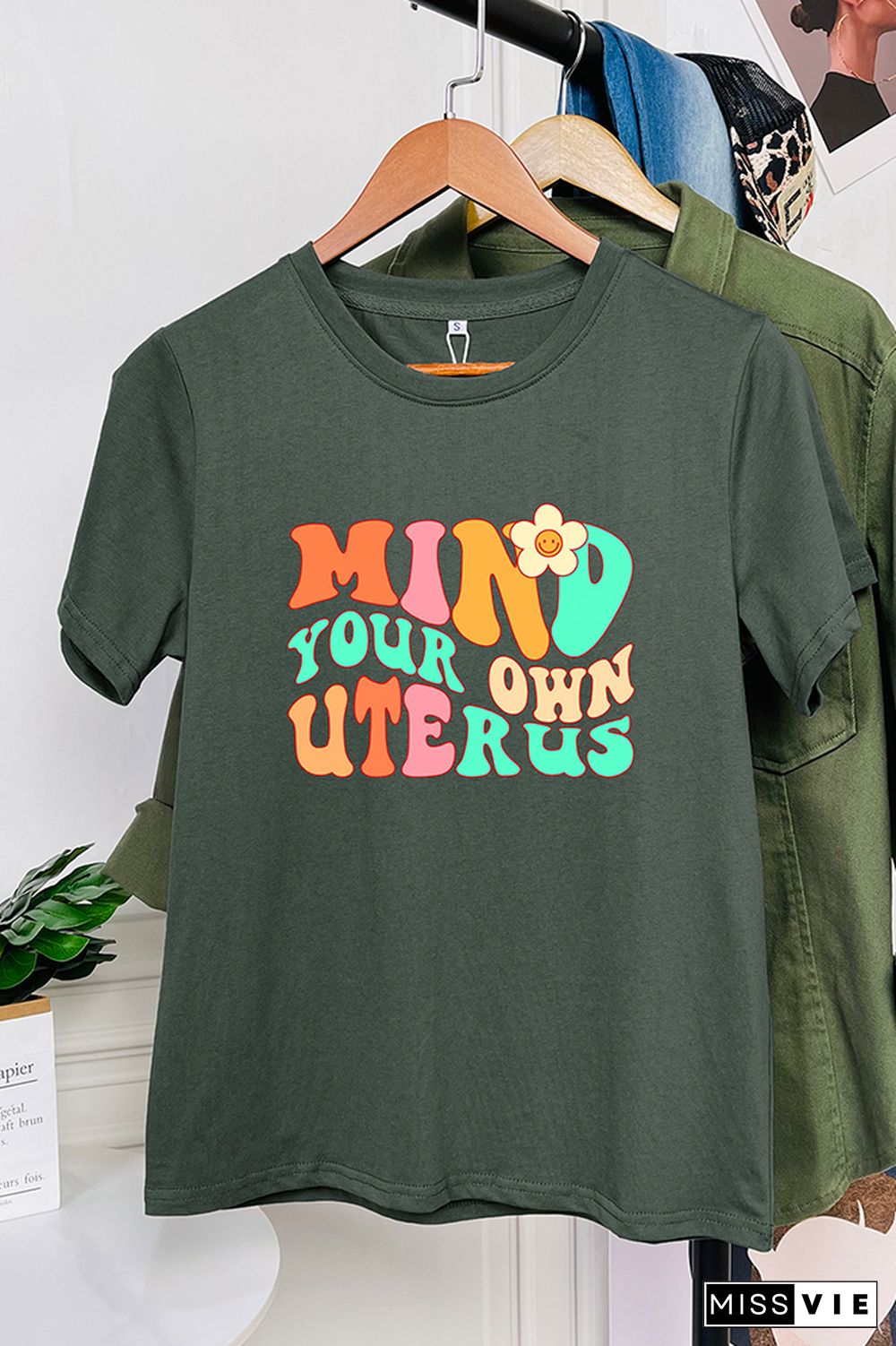 Mind your own Uterus Graphic Tee Wholesale