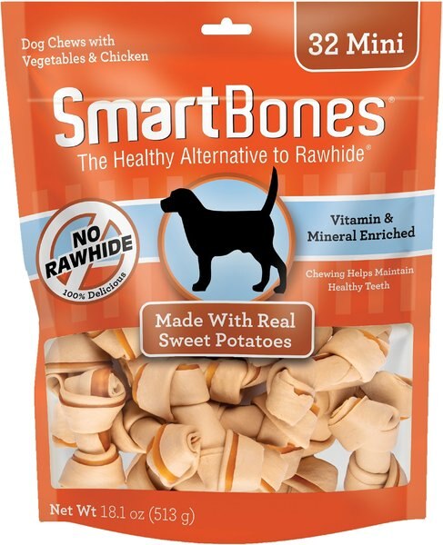 SmartBones Sweet Potato Mini Dog Treats