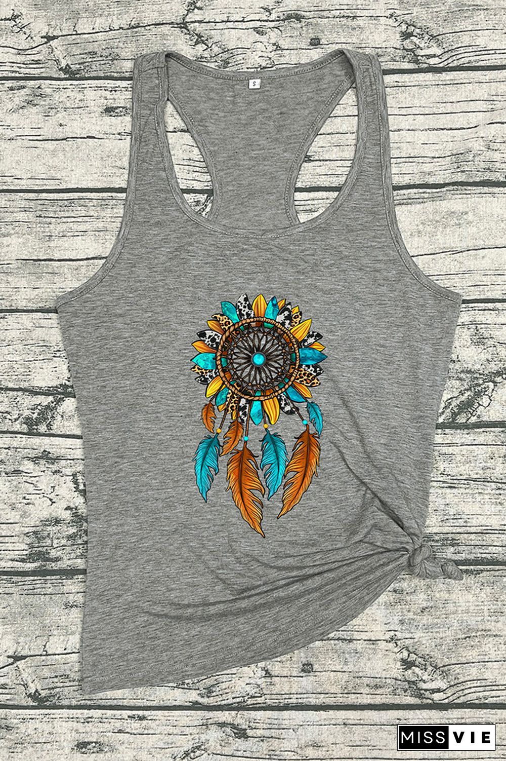 Sunflower Dreamcatcher Graphic Tank Top