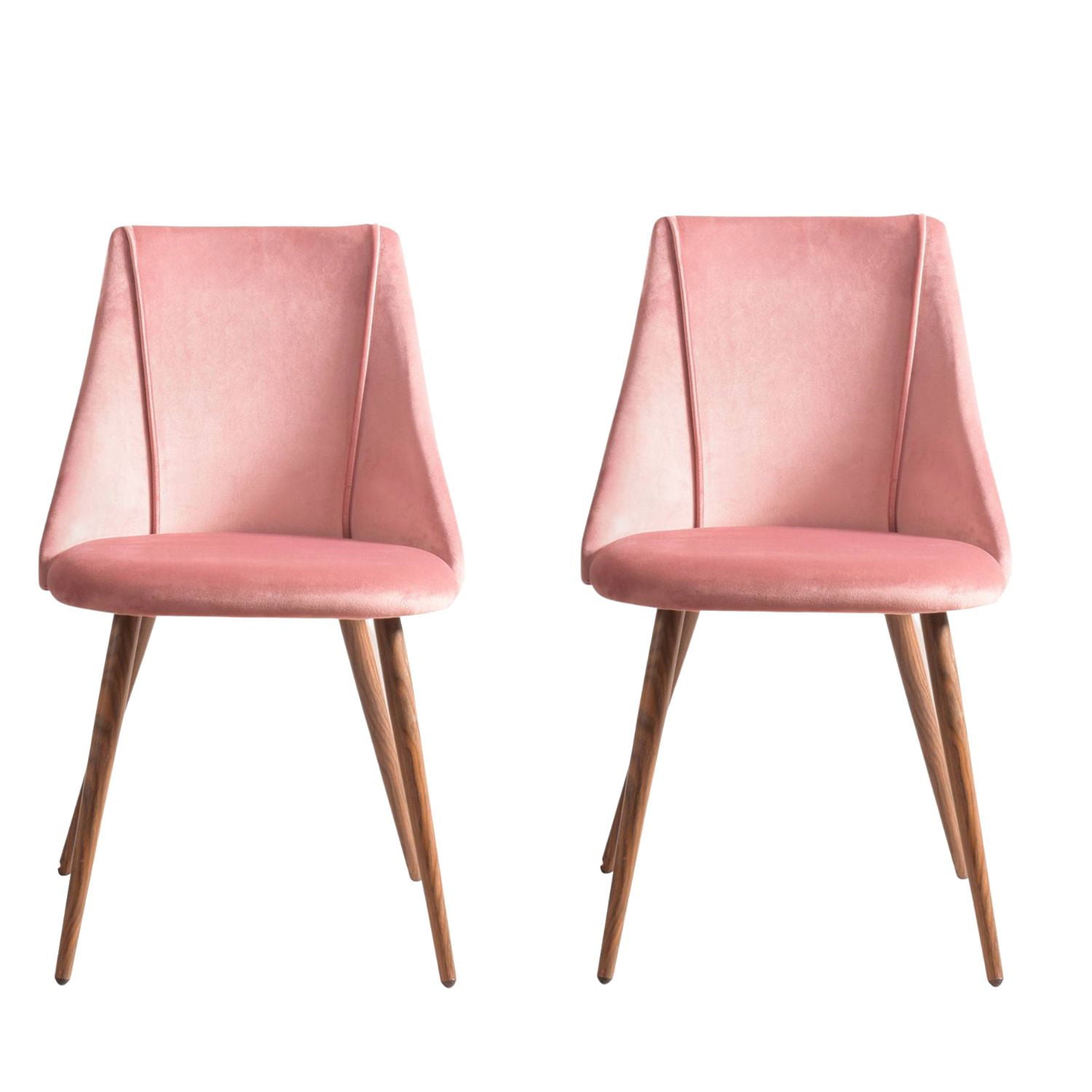 Homy casa Upholstered Dining Side Chairs Set of 2， Rose