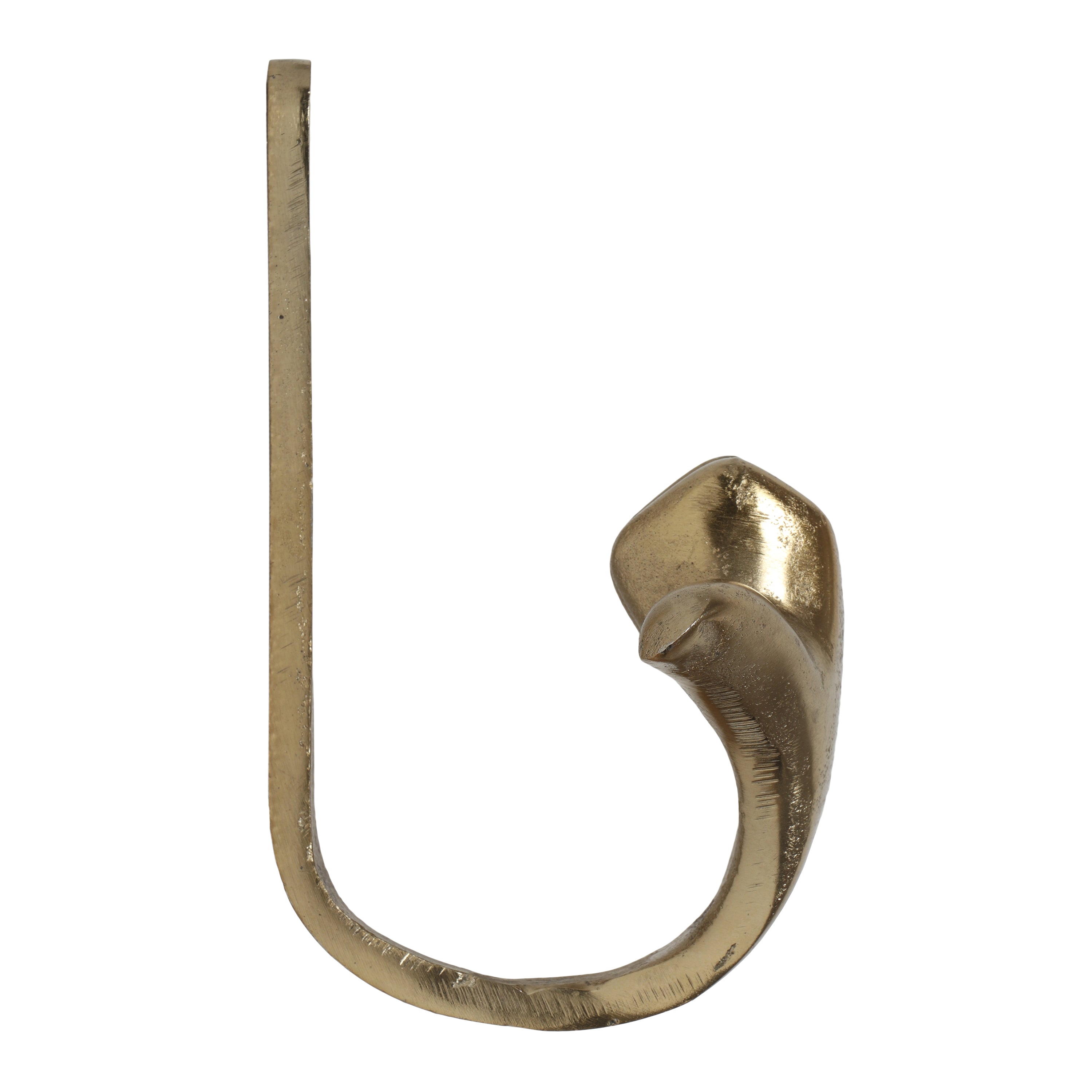 Denison Handmade Aluminum Hand Gesture Coat Hooks (Set of 3), Raw Gold