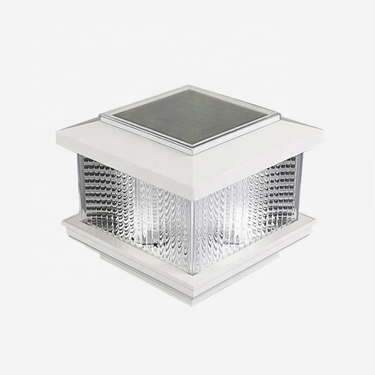 White color  PVC Fence Accessories Lamp post cover