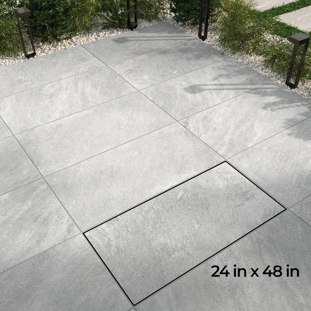 Corso Italia Alpe Silver 24 in. x 48 in. x 0.75 in. Porcelain Paver 610010004650