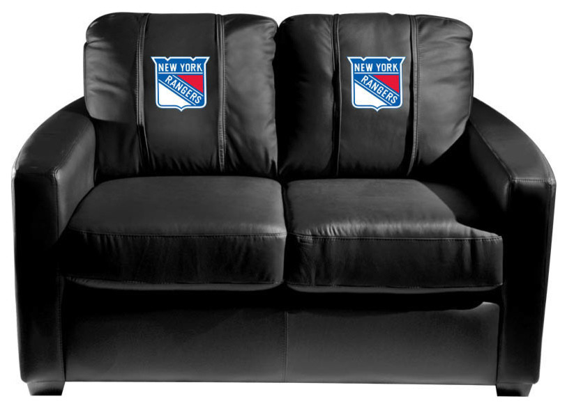 New York Rangers Stationary Loveseat Commercial Grade Fabric   Contemporary   Loveseats   by DreamSeats LLC  Houzz