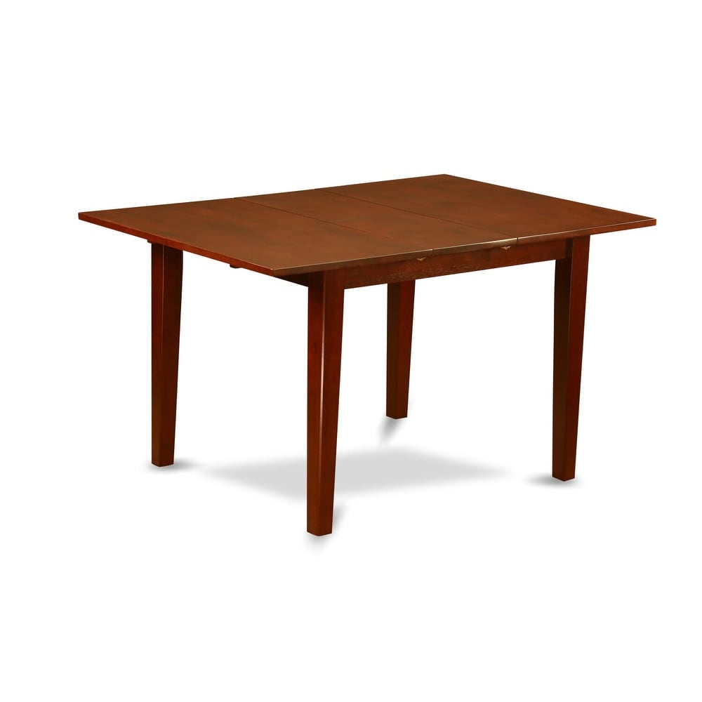 East West Furniture Picasso Dining Table   a Rectangle Wooden Table Top with Butterfly Leaf  (Finish Option)