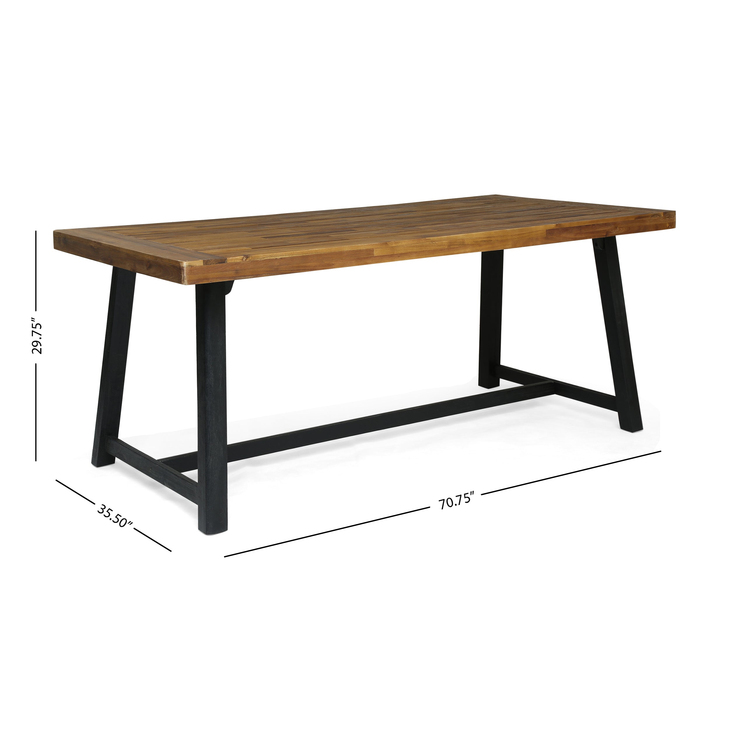 Toby Outdoor Acacia Wood Dining Table