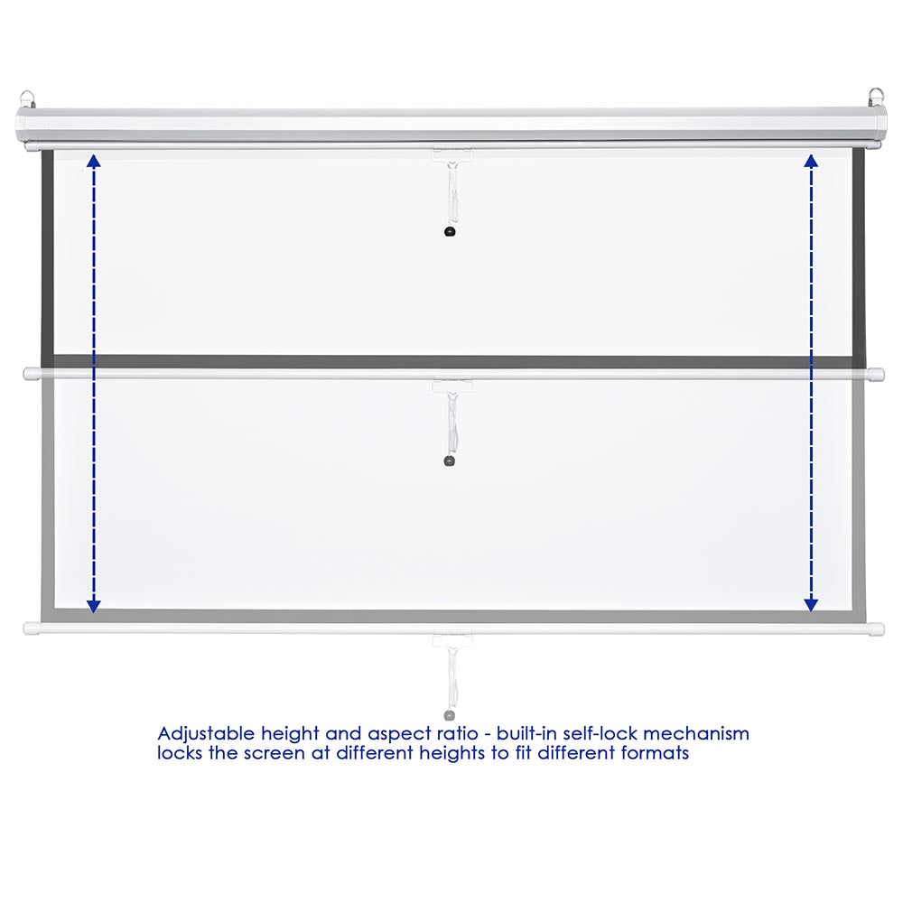 InstaHibit 16:9 Retractable Manual Projection Screen 72