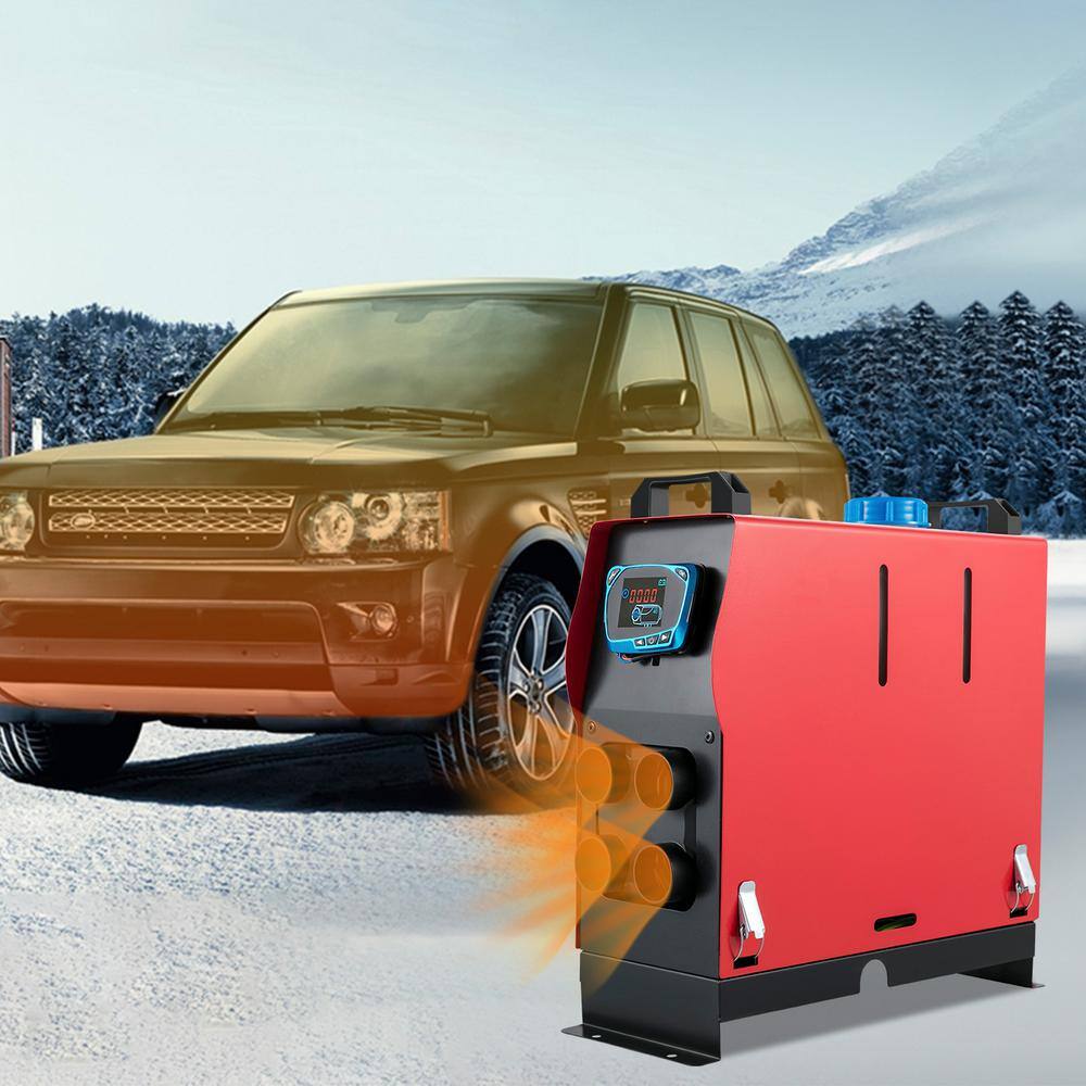 VEVOR 10200 BTU Diesel Air Heater 3KW All-in-One 4 Air Outlet Parking Heater with Remote Control and Blue LCD Switch ZCJRQYTJ3KW4LYJKGV0