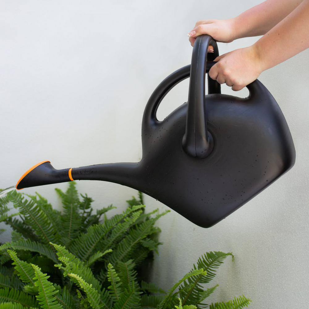 Bloem Watering Can Easy Pour 2.6 Gallon (333 Fl oz.) Black EZPWC2.6