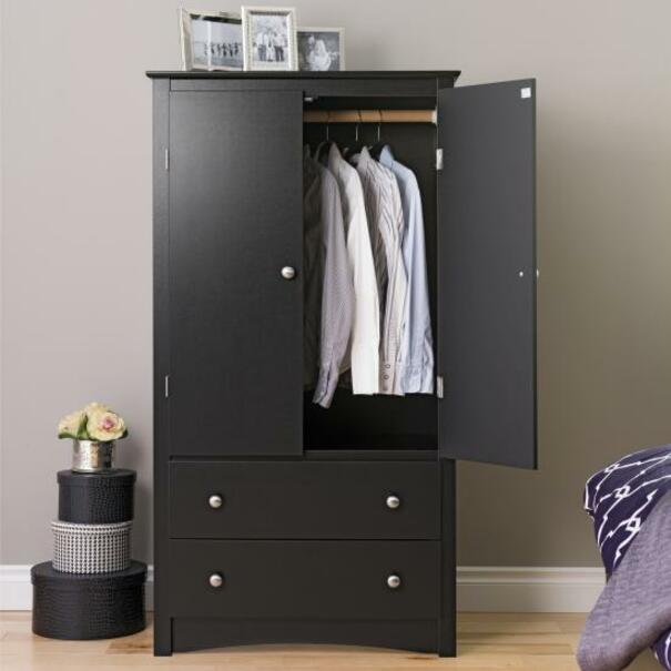 Prepac Sonoma 2 Door Armoire, 2-Drawer