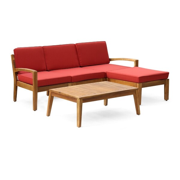 Grenada Outdoor Acacia Sectional Sofa Set by Christopher Knight Home